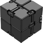 open up to love Infinity Cube Fidget Toy Hand Killing Time Prime Infinite Cube for ADD, ADHD, Anxiety, and Autism Adult and Children (Black)