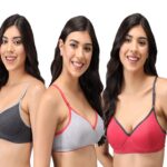 Accessorize Kingdom Cotton Lightly-Padded Wire Free Regular Wear T-Shirt Everyday Bra for Women (B, 40) Multicolour