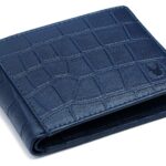 WildHorn Blue Leather Wallet for Men I 9 Card Slots I 2 Currency & Secret Compartments I 1 Zipper & 3 ID Card Slots